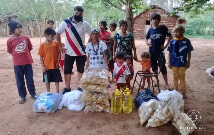 Rede-Luz Paraguai doação alimentos indígenas Mbya y Ava Guarani